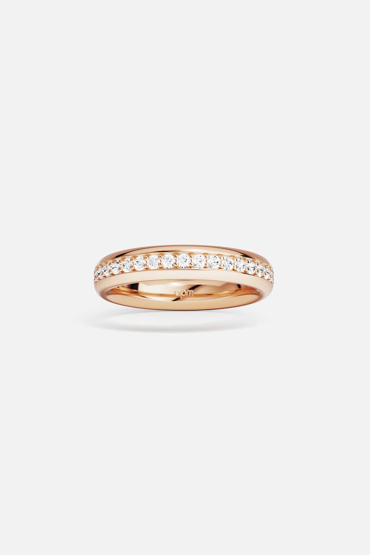 APM Ring in rose gold color, a luminous line of quiet elegance.