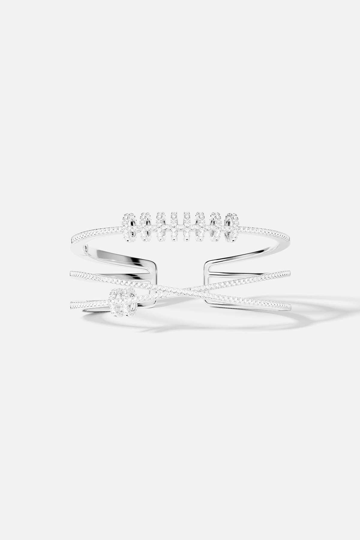 APM Bracelet, sculptural lines and shimmering pavé, effortlessly modern elegance.
