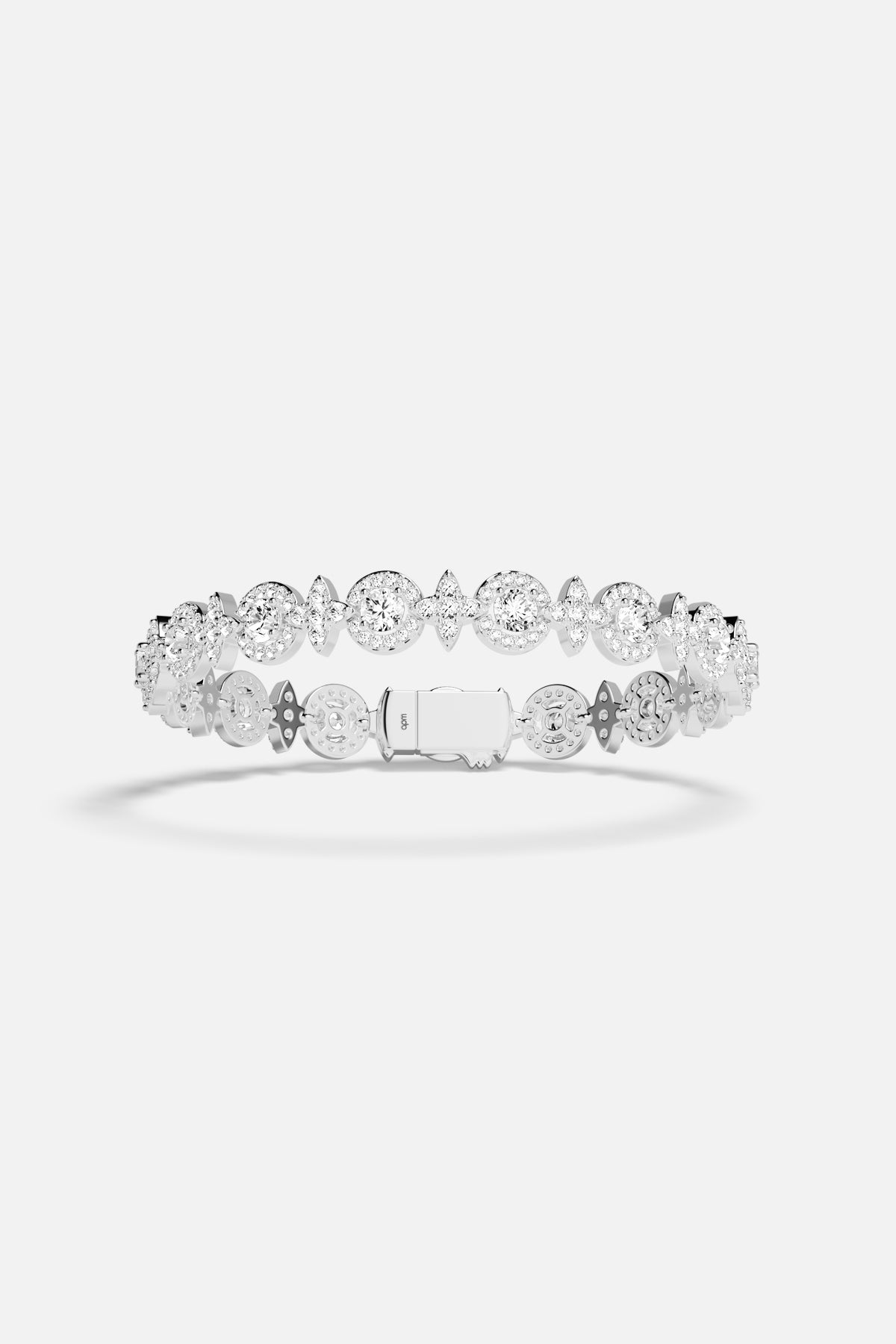 APM Bracelet in rhodium finish, a shimmering constellation of light around the wrist.