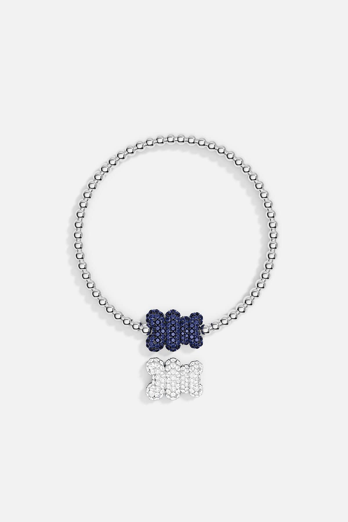 APM Beaded Bracelet with interchangeable charms, a playful twist of midnight blue and shimmer.