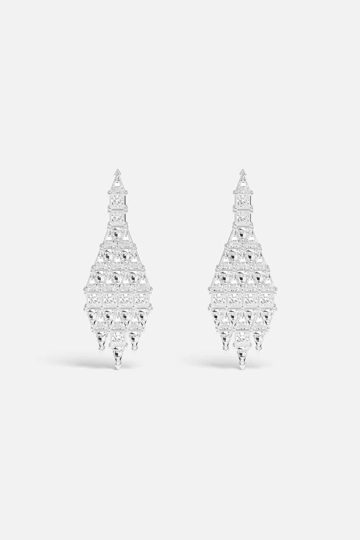 APM Earrings, cascading brilliance with a bold, architectural allure.