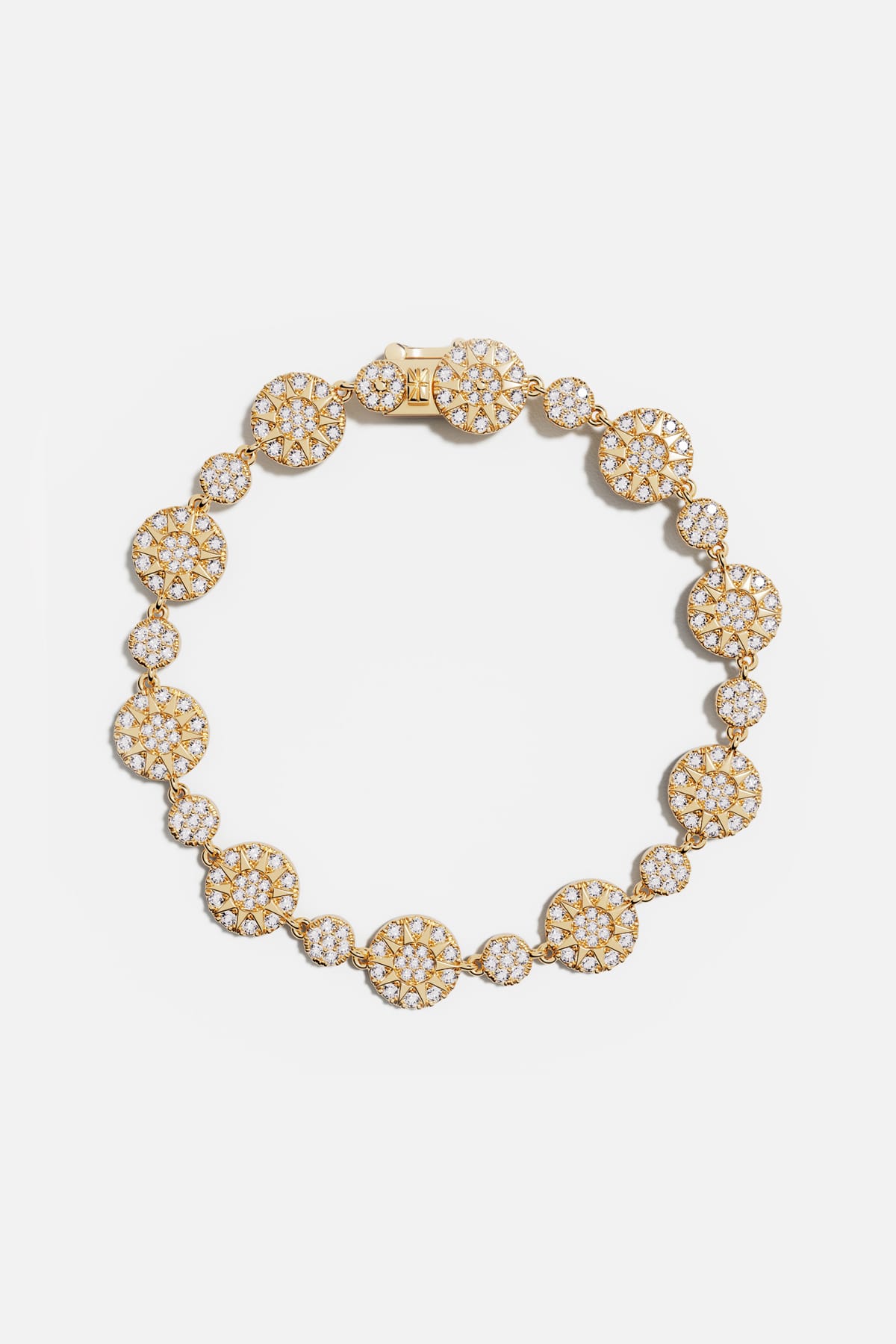 APM Bracelet in gold color, a radiant constellation of light around the wrist.