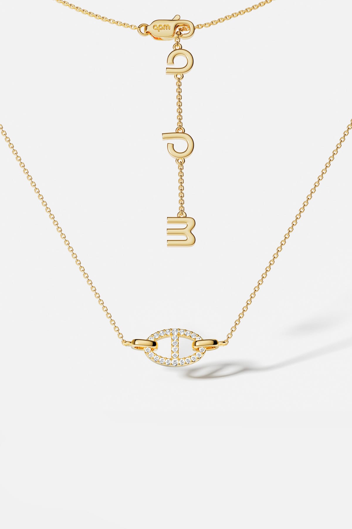 APM Morse Necklace, a golden whisper of modern elegance.