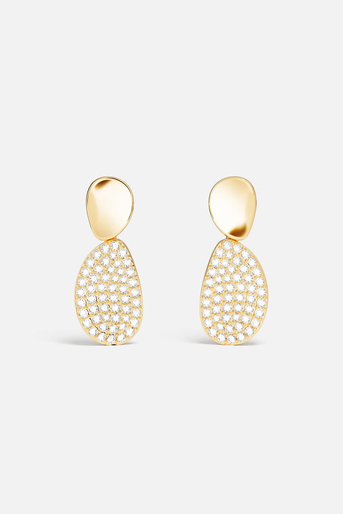 APM Earrings in golden hues, a luminous drop of understated elegance.