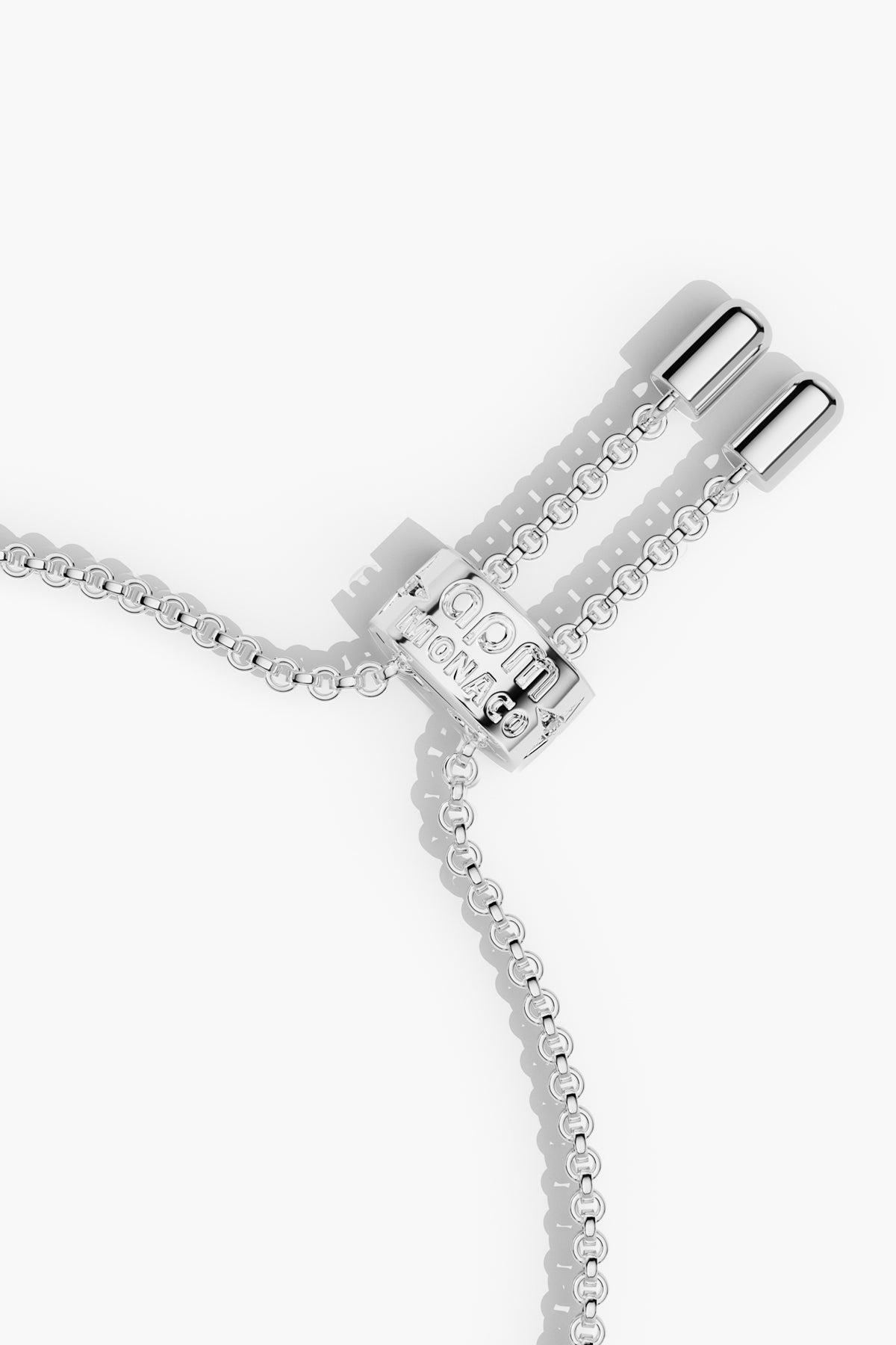 APM Monaco adjustable bracelet in rhodium finish, effortless elegance for every wrist.