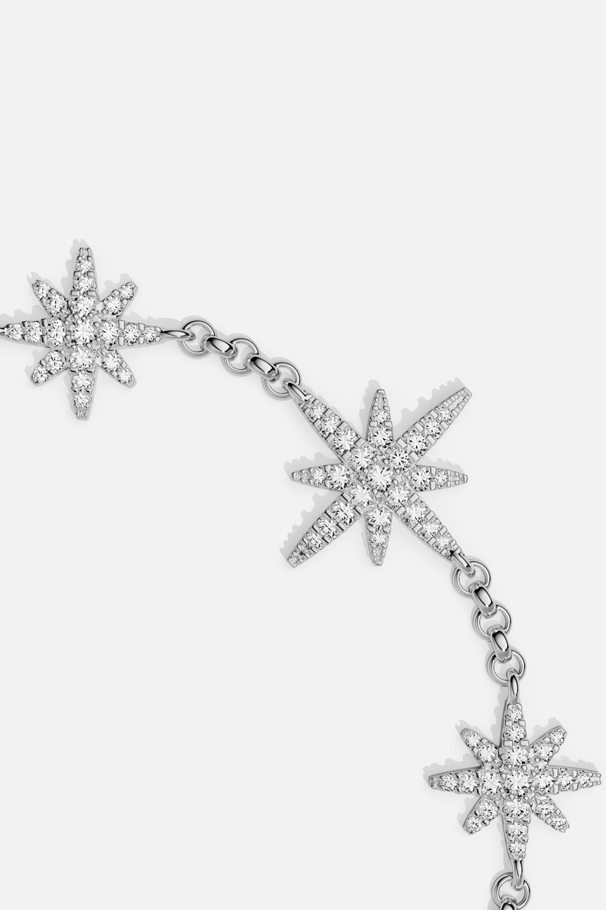APM Météorites Bracelet, a constellation of shimmering stars in rhodium finish.