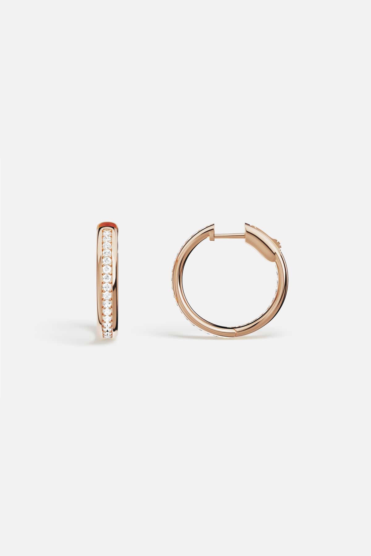 APM Hoop Earrings in rose color, a timeless sparkle for effortless everyday elegance.