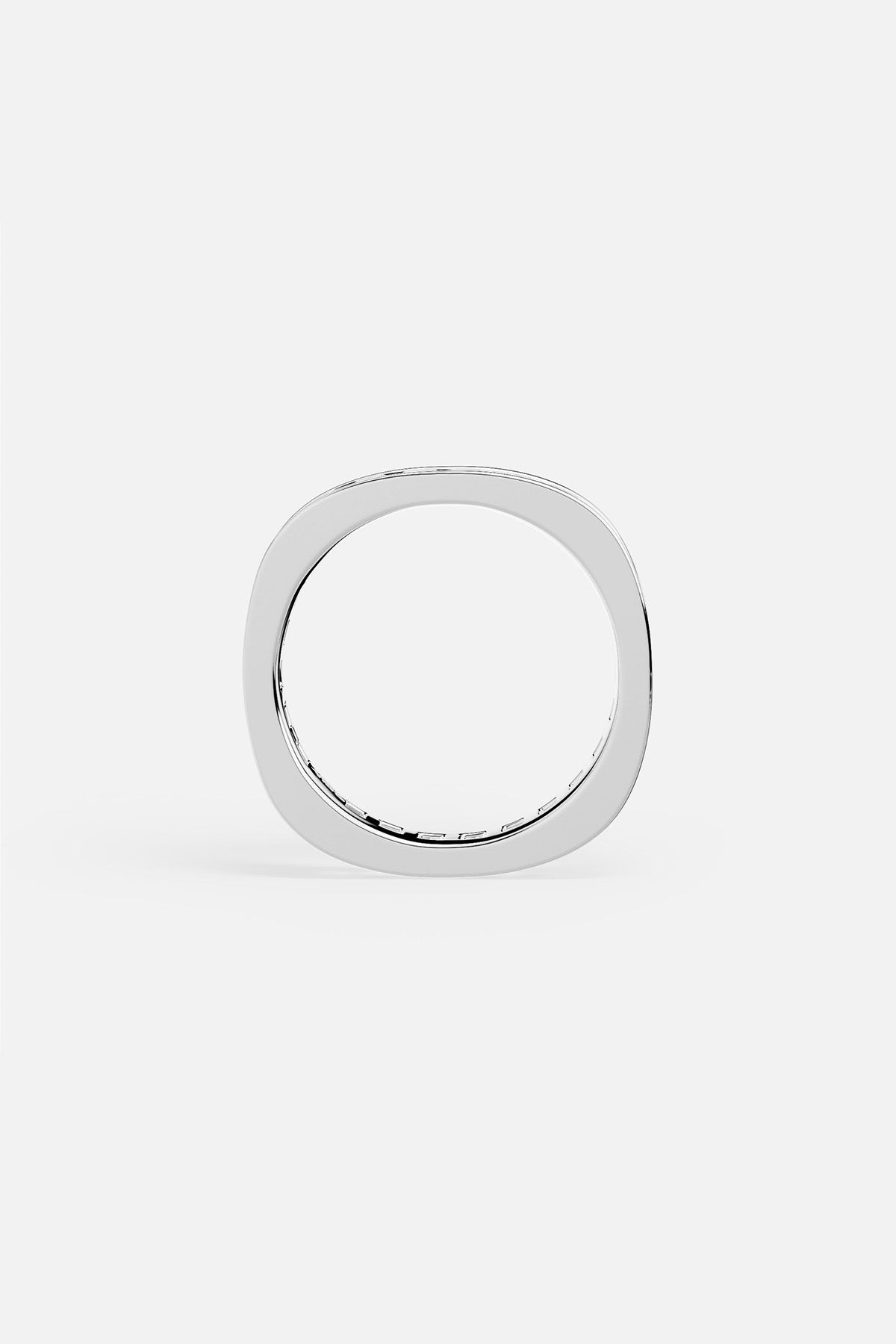 APM Ring in rhodium finish, sculpted lines and quiet modern confidence.