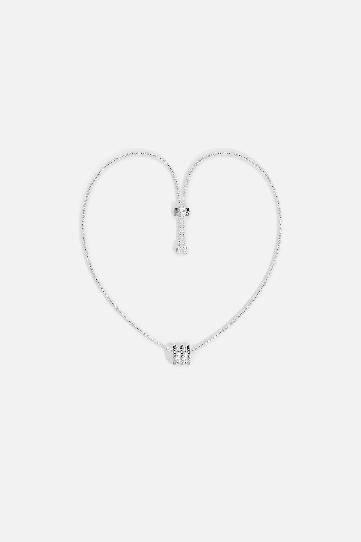 APM Necklace with adjustable chain and shimmering pavé charms, effortless everyday elegance.