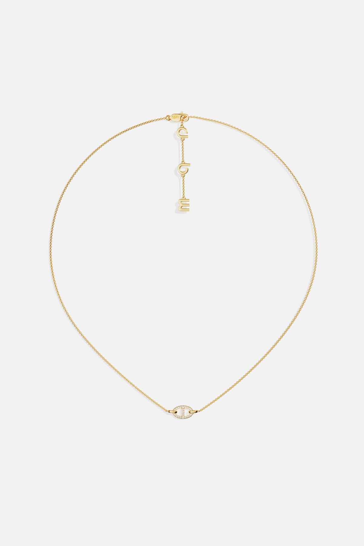 APM Morse Necklace in golden color, effortless elegance for every day.