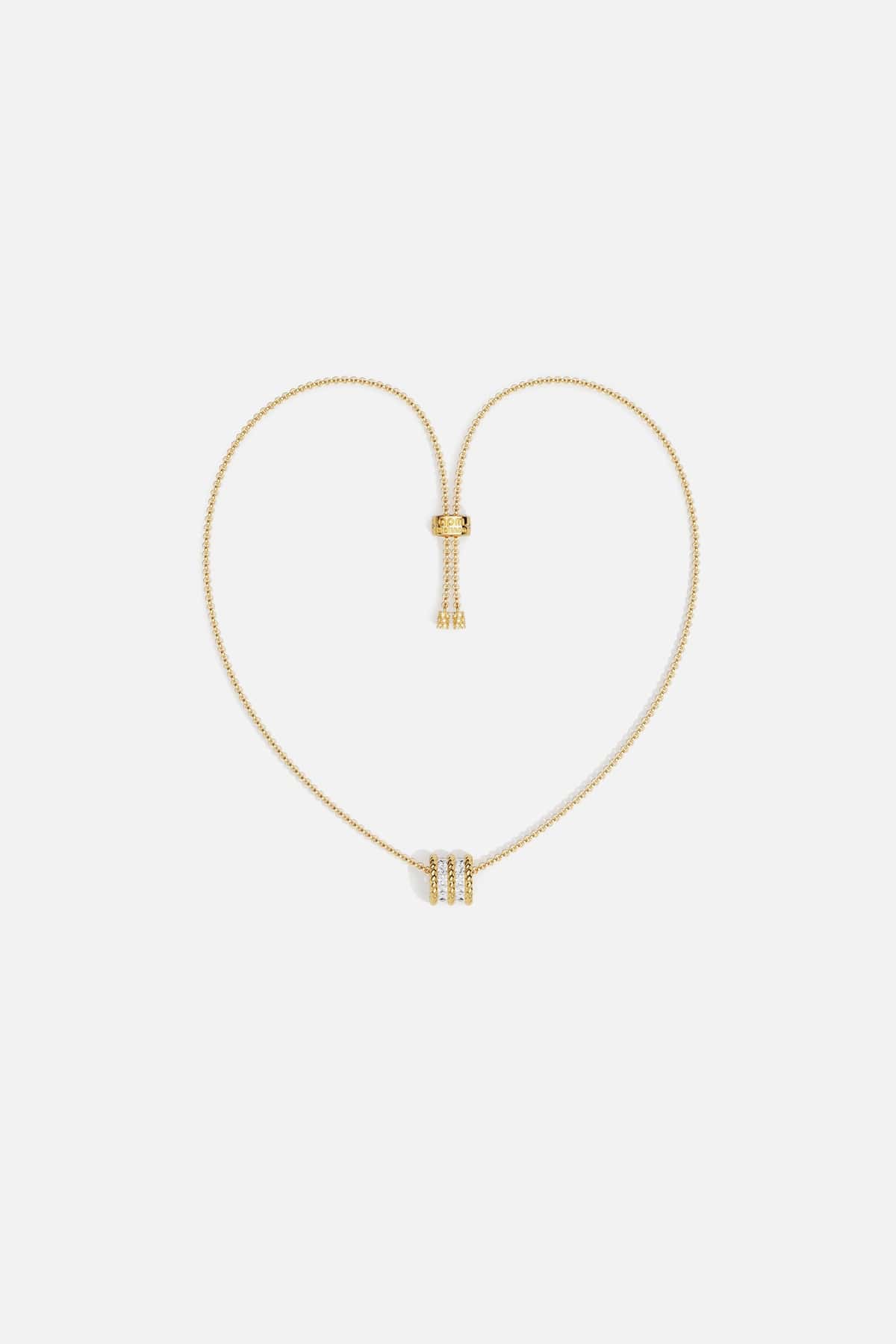 APM Necklace in gold color, a delicate glow for effortless everyday charm.