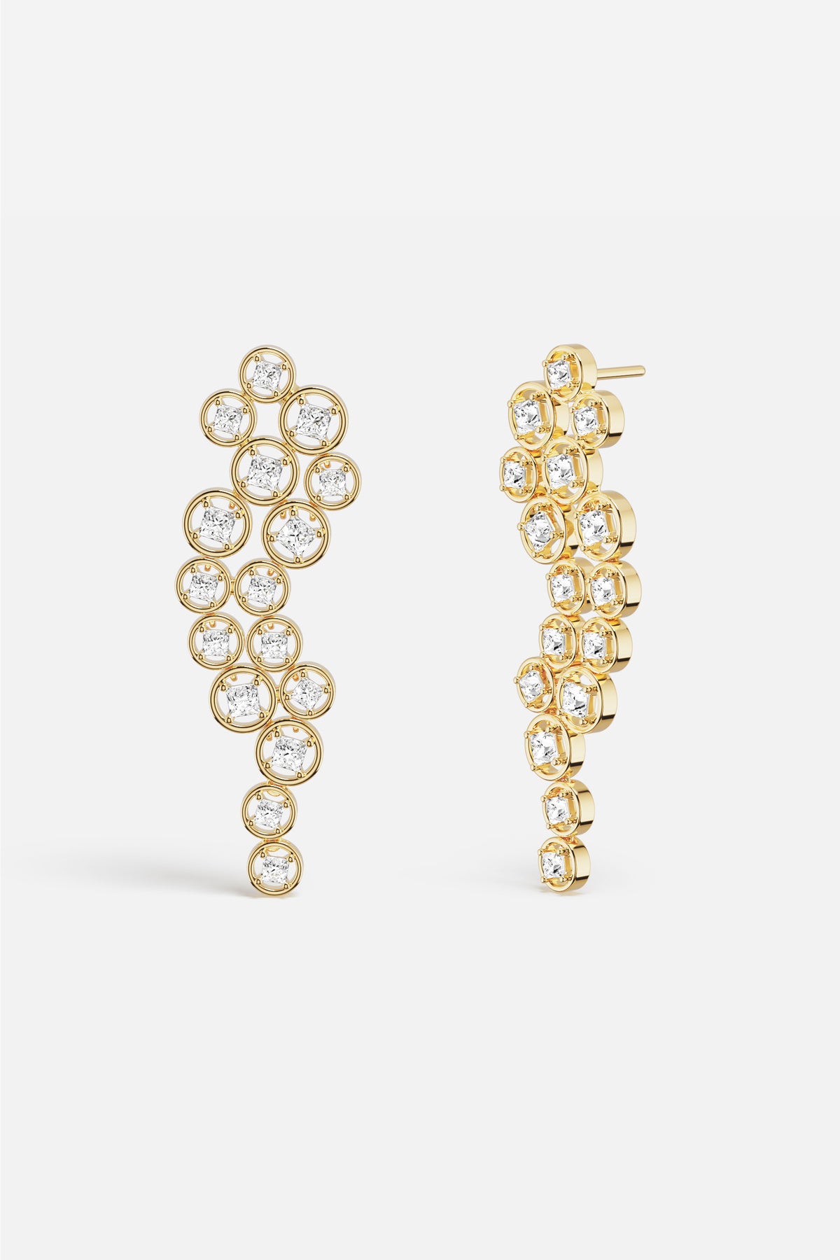 APM Drop Earrings, a cascade of golden bubbles shimmering with quiet elegance.