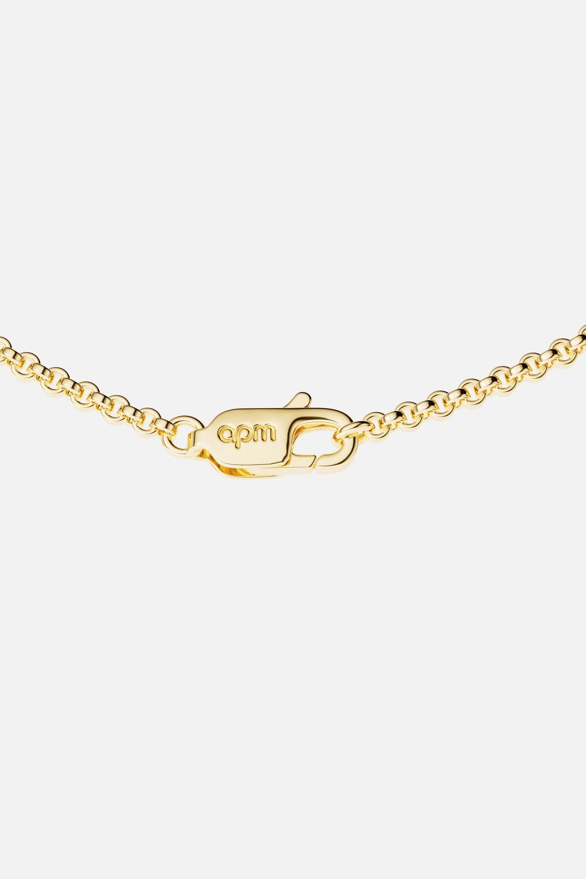 APM Chain Necklace, a golden signature link with effortless everyday allure.