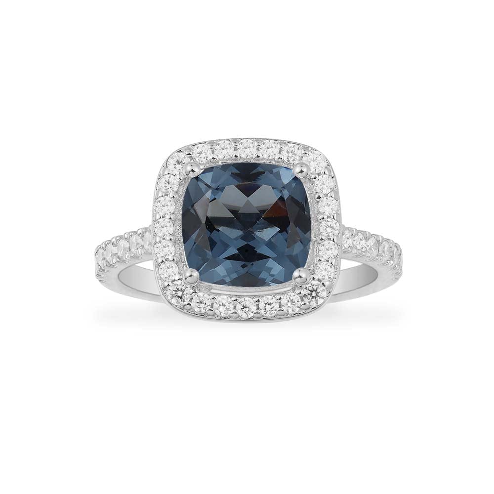 Blue Square Pavé Ring | APM Monaco