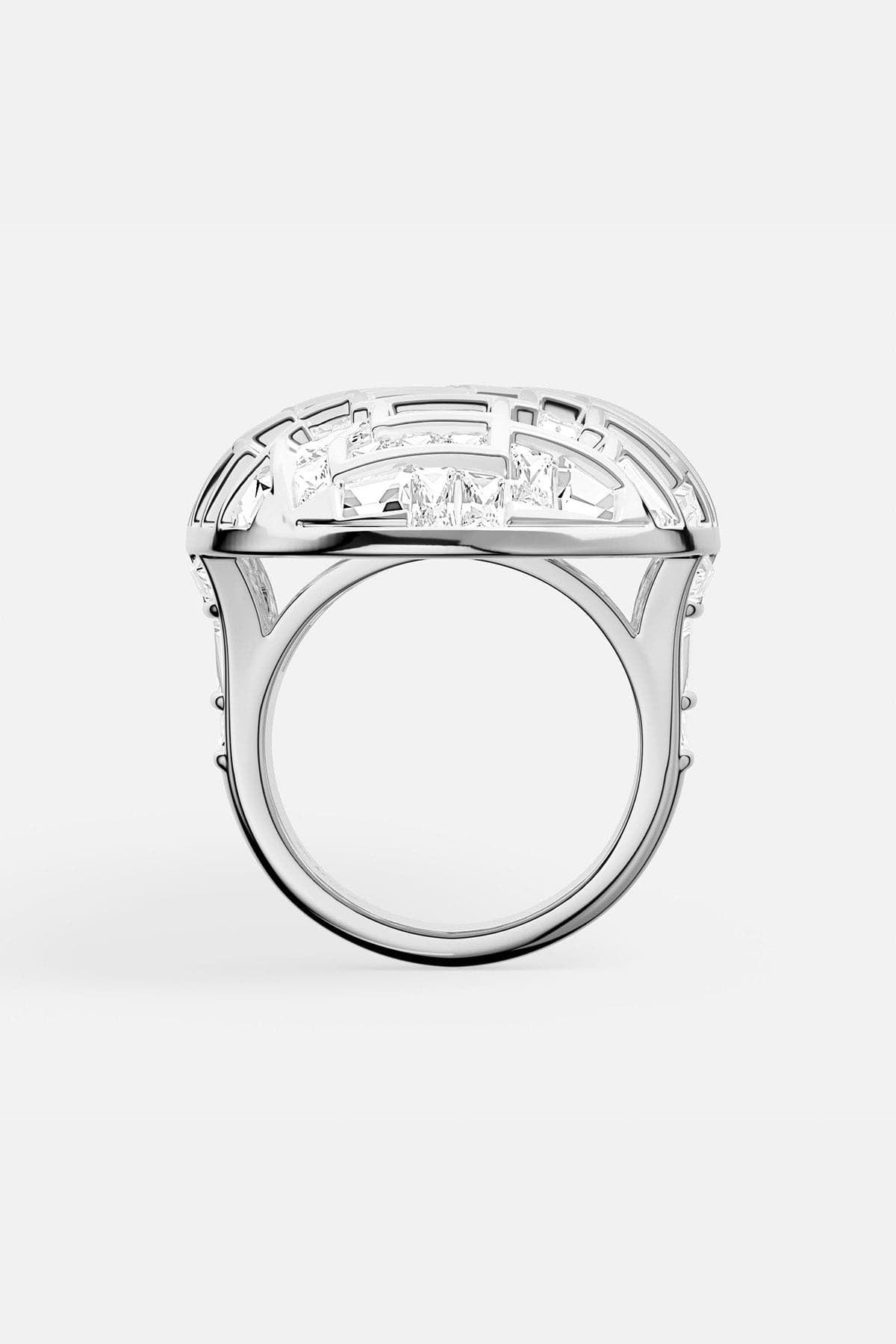 APM MONACO statement labyrinth ring in silver
