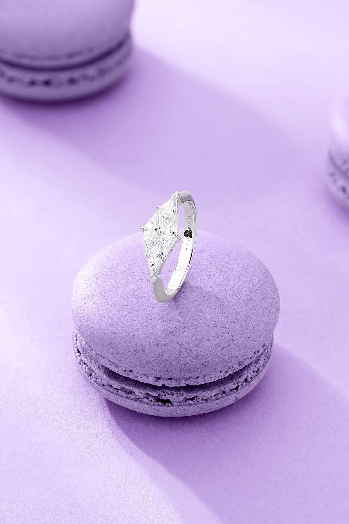 Art Deco Ring on a purple background