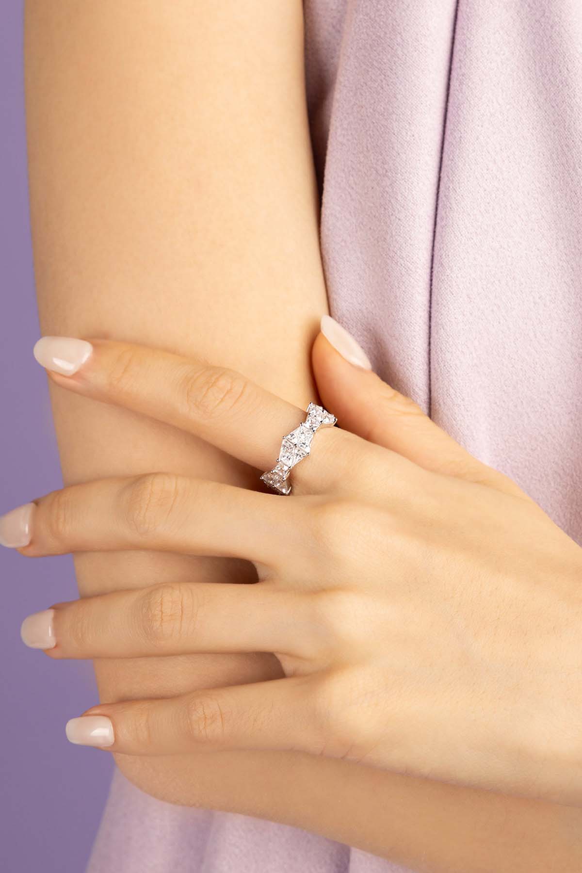 APM Monaco Art Deco Pavé Ring