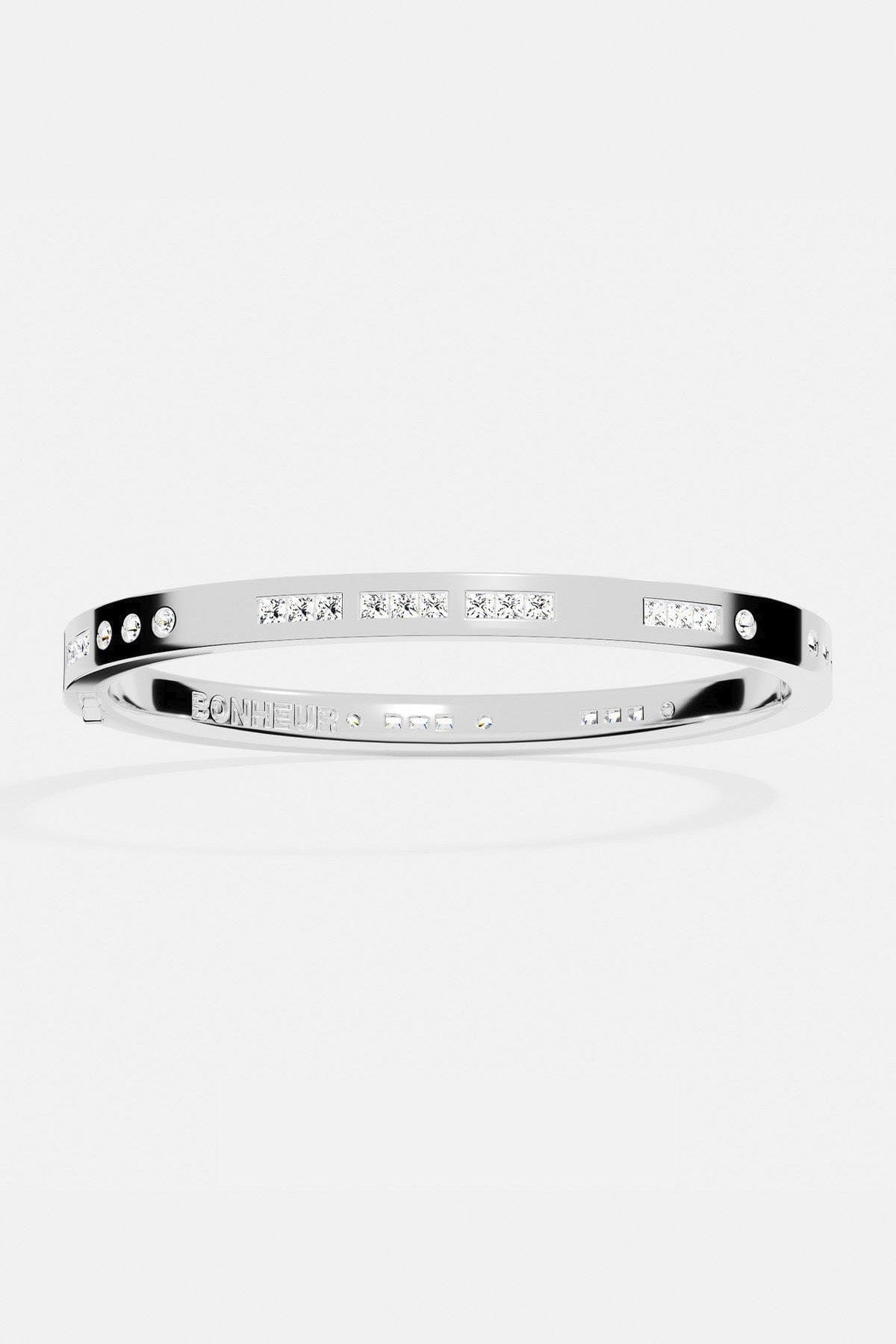BONHEUR Morse Code Bangle - Silver | APM Monaco