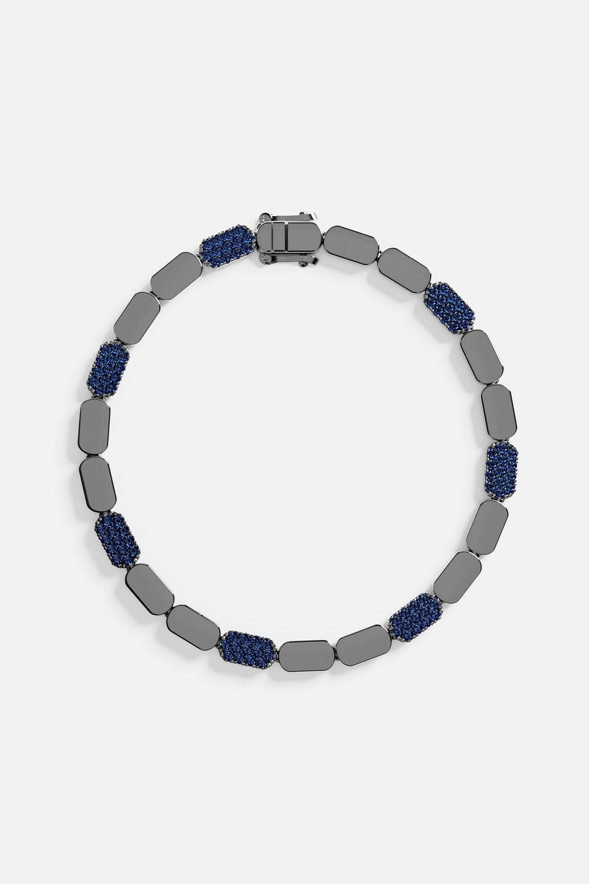Bracelet with blue stones on a white background