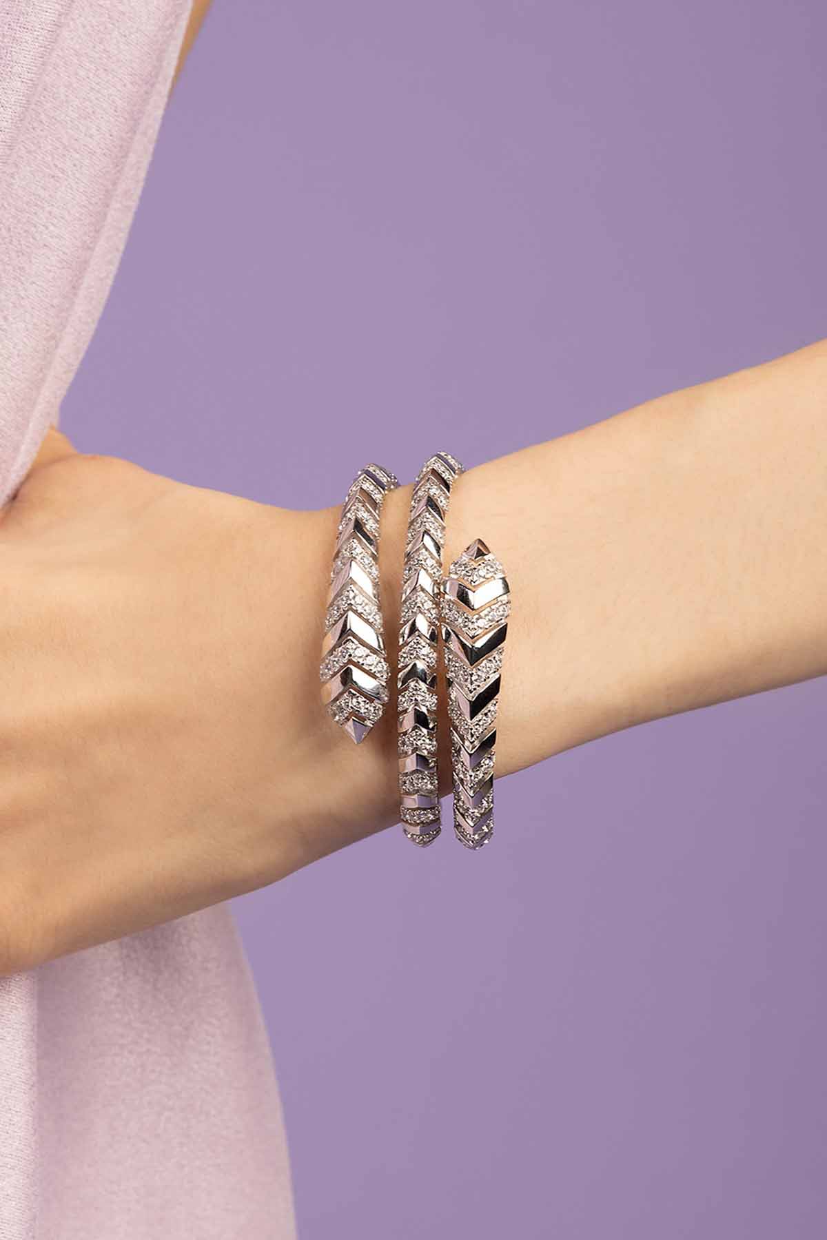 APM Monaco Double Palm Tree Bangle