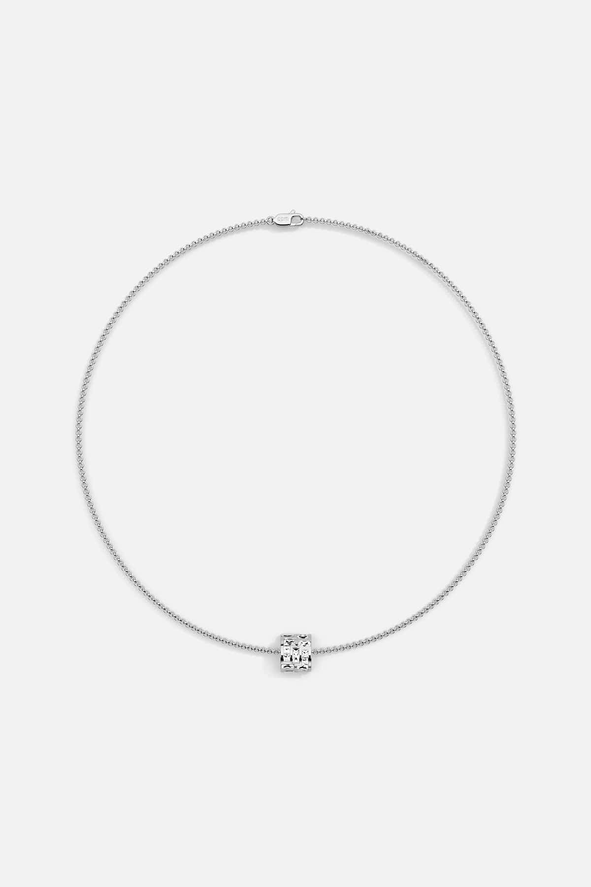 APM MONACO labyrinth adjustable choker in silver