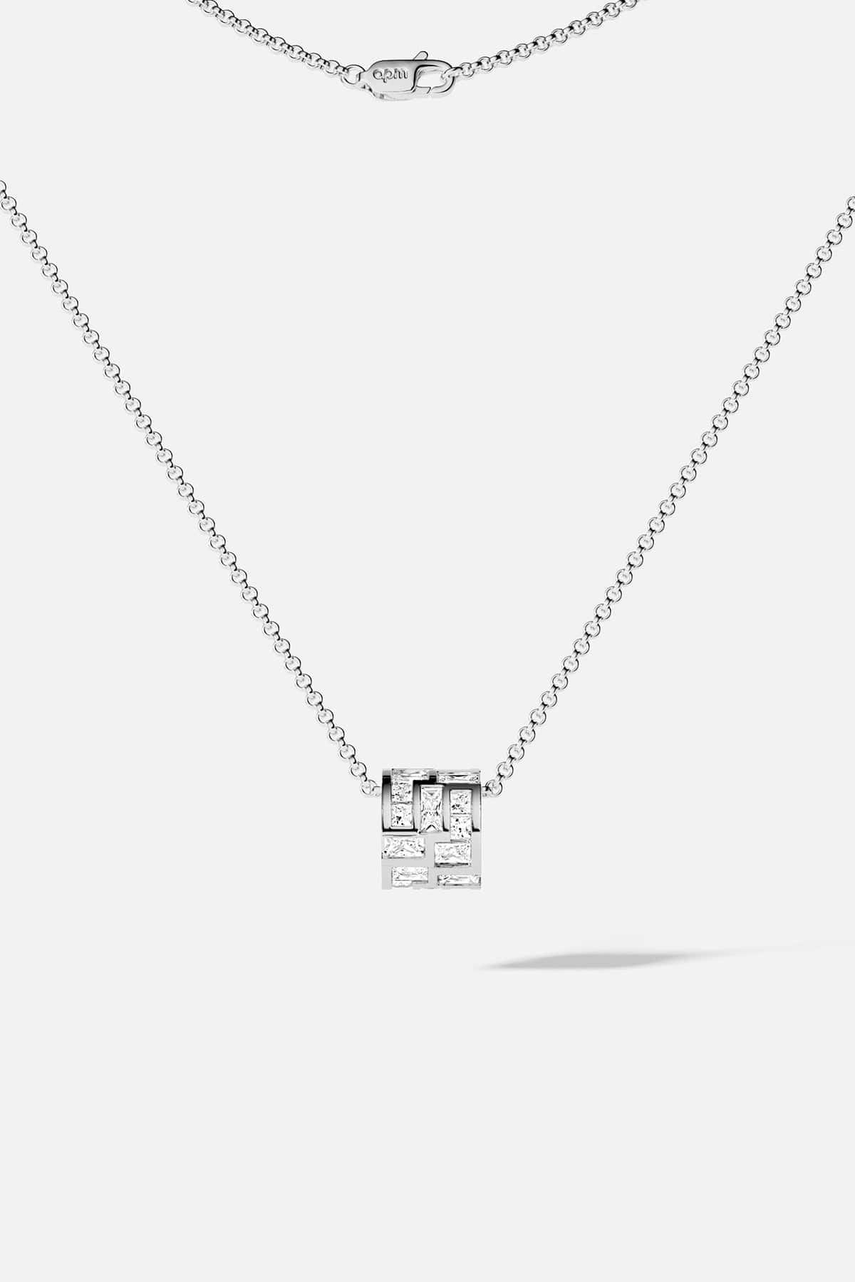 APM MONACO labyrinth adjustable choker in silver