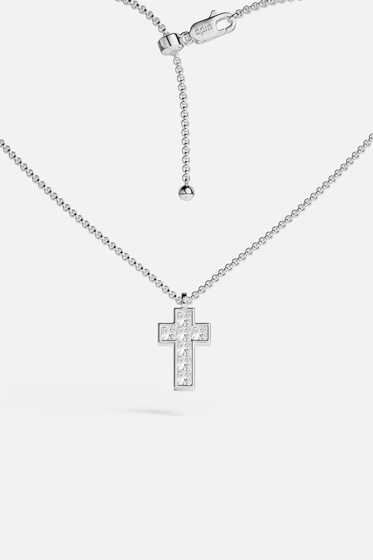 Lumière Pavé Cross Adjustable Necklace - APM Monaco
