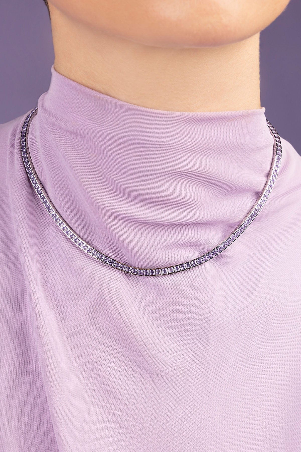 Lavande Lumière Pavé Choker - APM Monaco