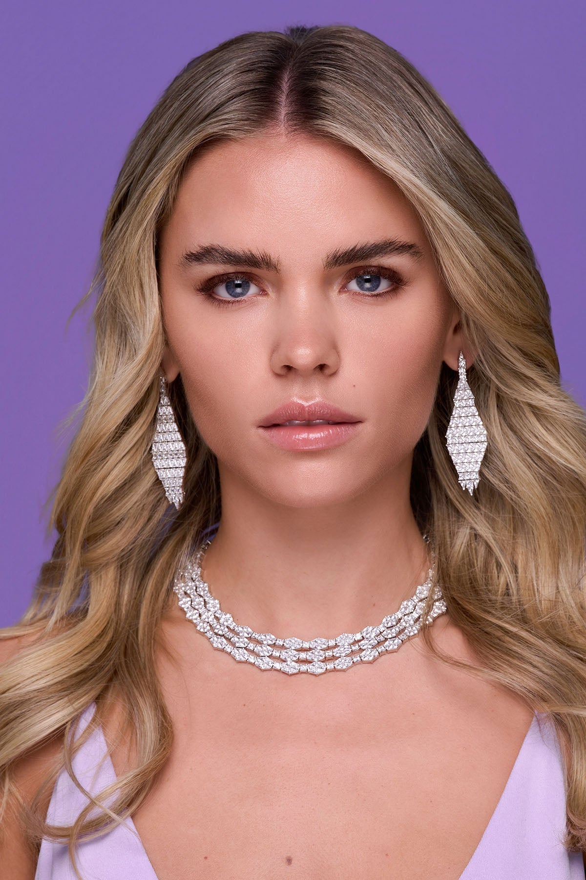 APM Monaco Art Deco Pavé Choker