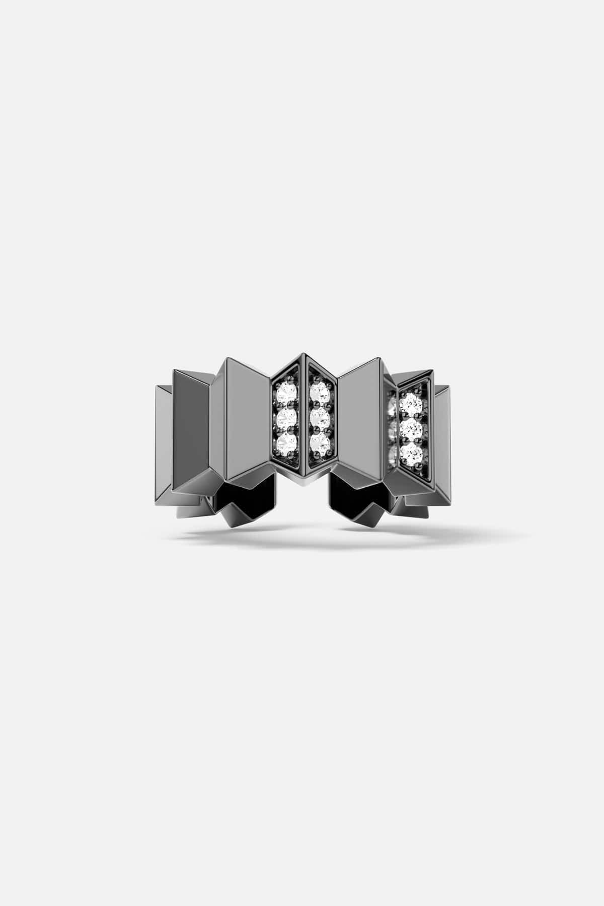 Up and Down Ear Cuff, Black Rhodium | APM Monaco