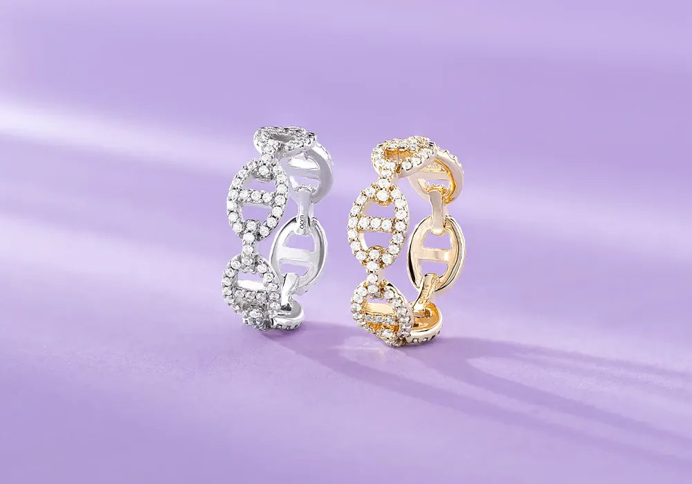 APM Monaco Yacht Club Rings on a purple background