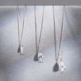 Solitaire Pear Diamond Necklace (0.19ct)