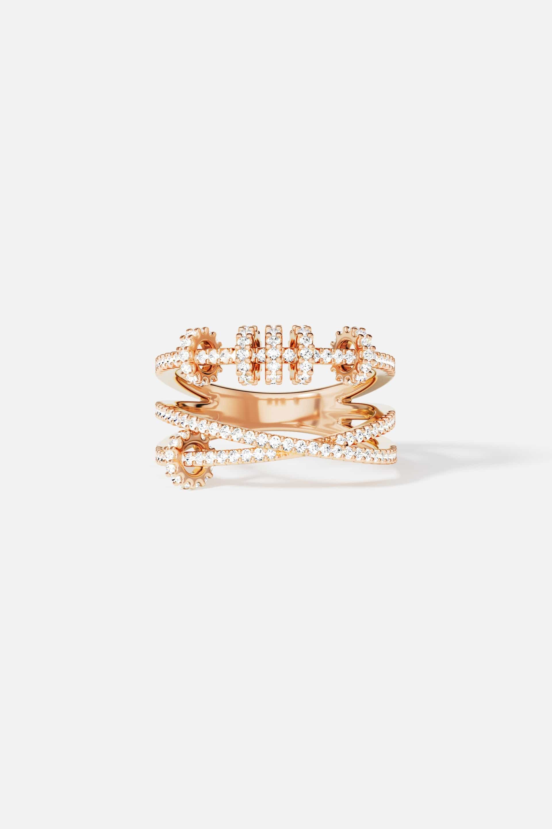 Triple ring with sliding hoops | APM Monaco