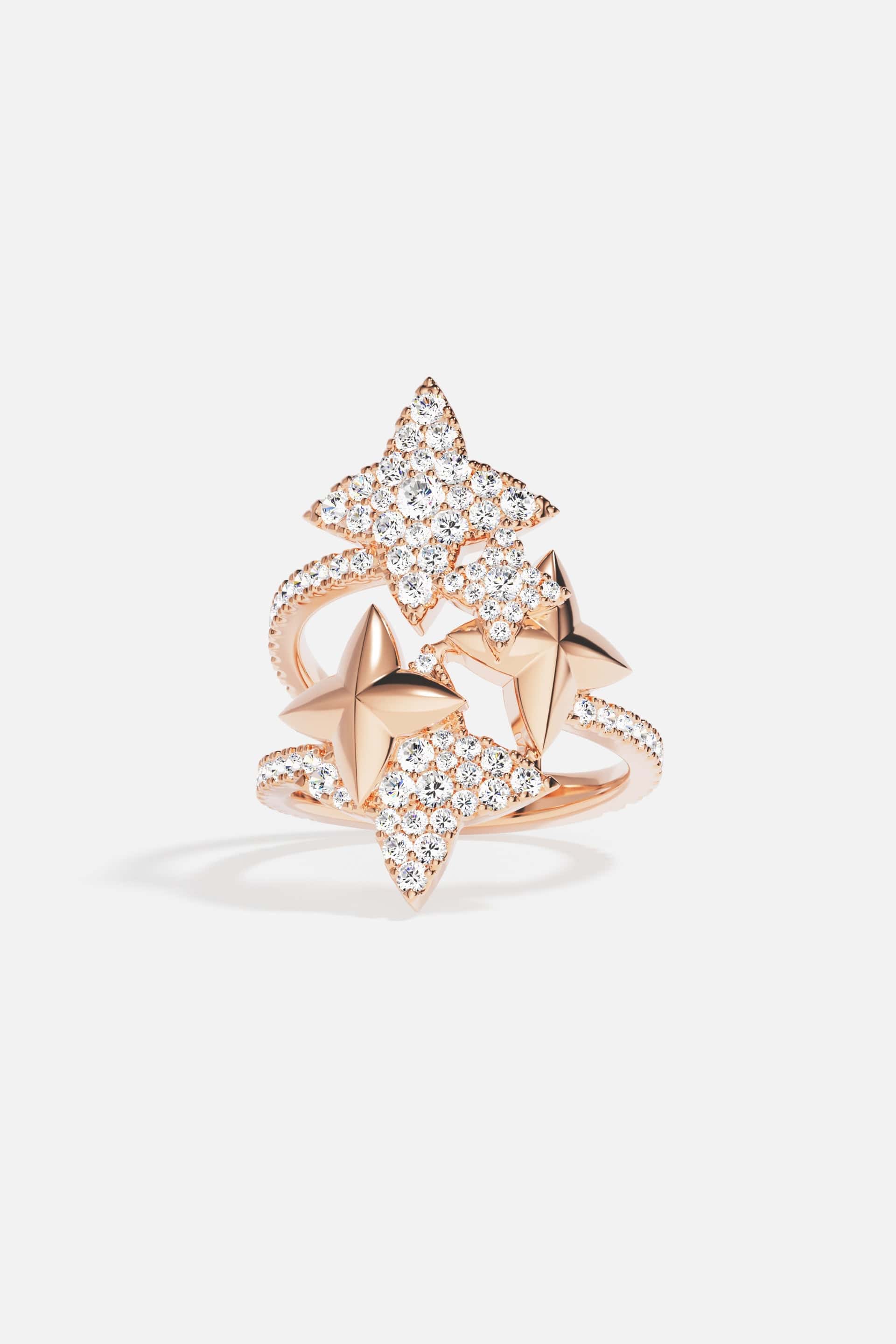 APM Monaco - 2024 UP AND DOWN RING - Rose Gold - Size: 52