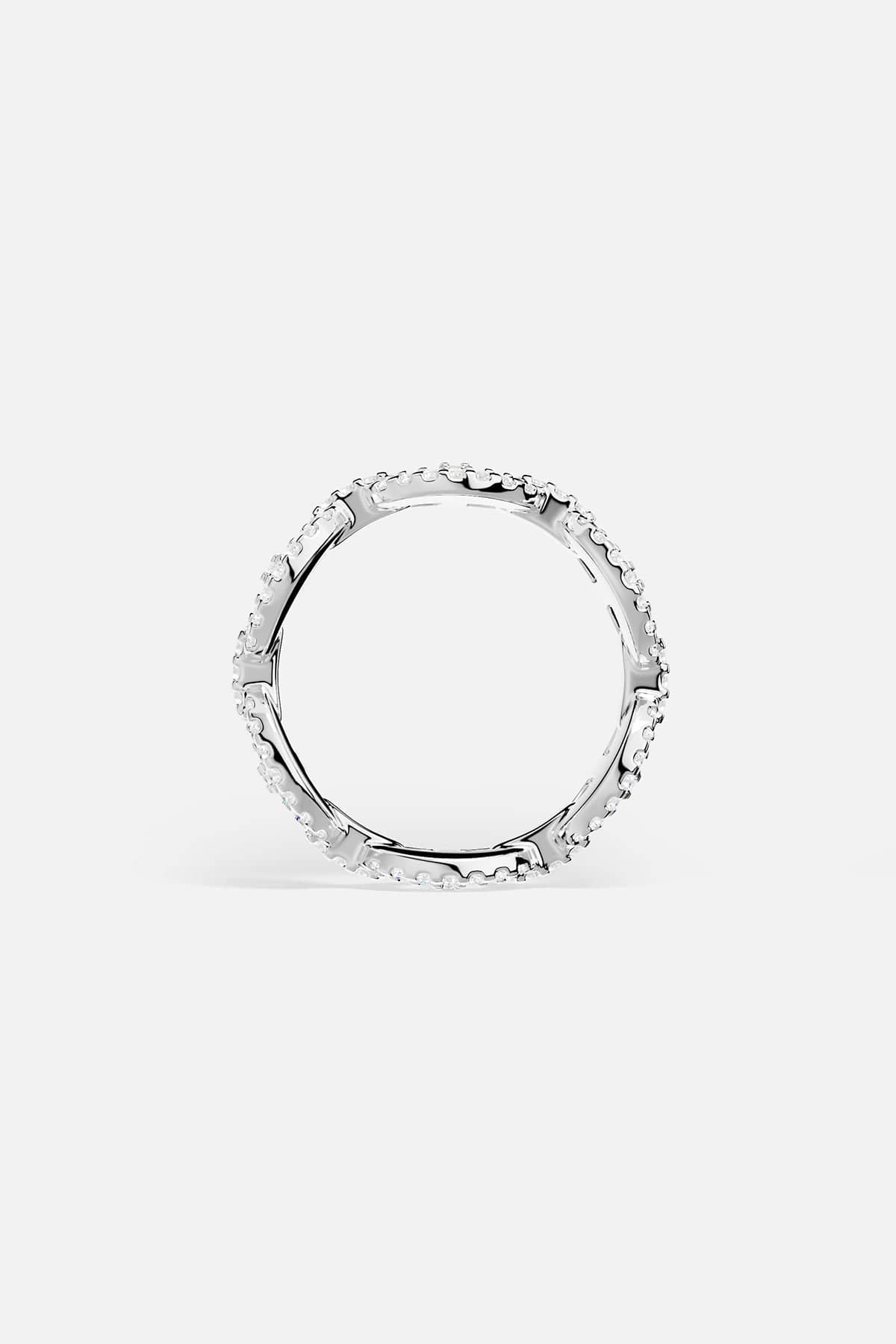 APM MONACO yacht club ring in silver on a white background