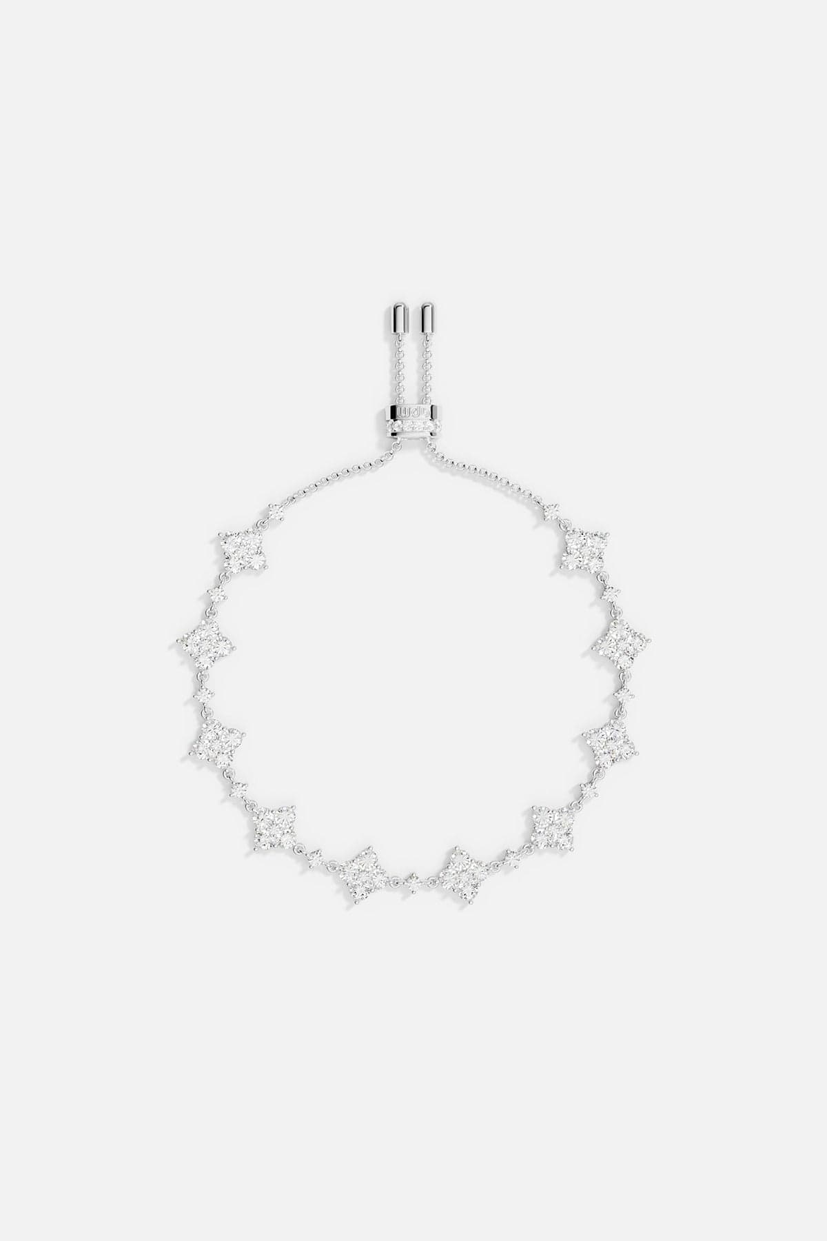 Bracelets APM Monaco adjustable spark bracelet in Silver-tone-tone with pavé stones.