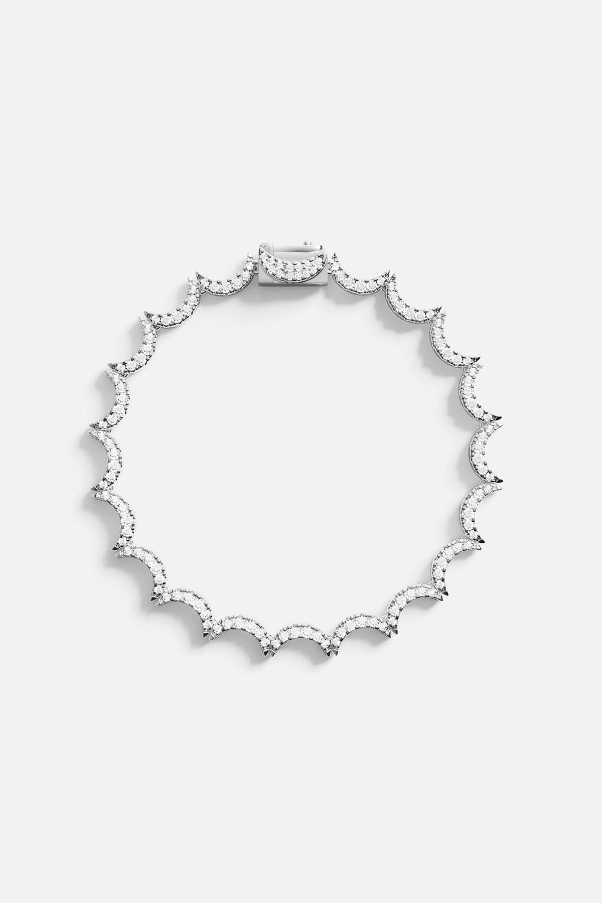 Bracelets APM Monaco silver-tone wavy bracelet with white cubic zirconia