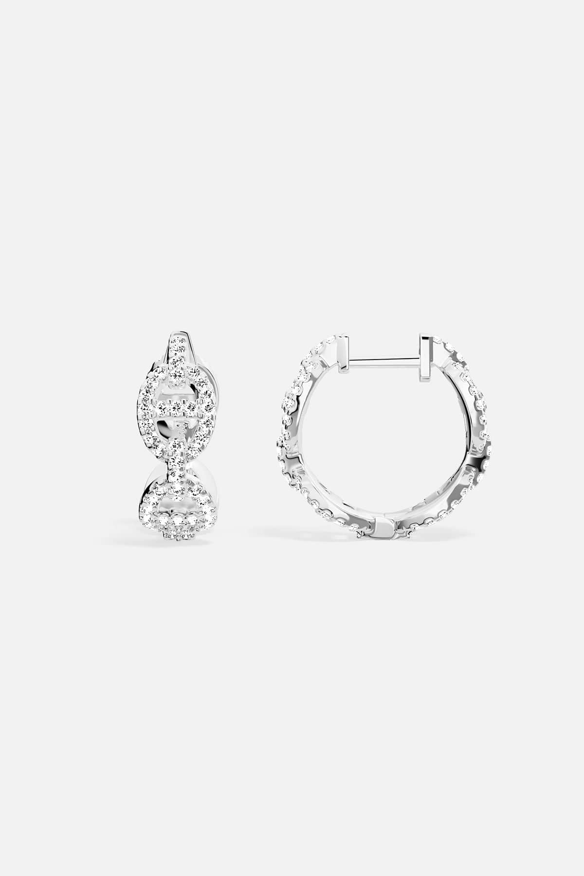 Maille Marine earrings paved with stones