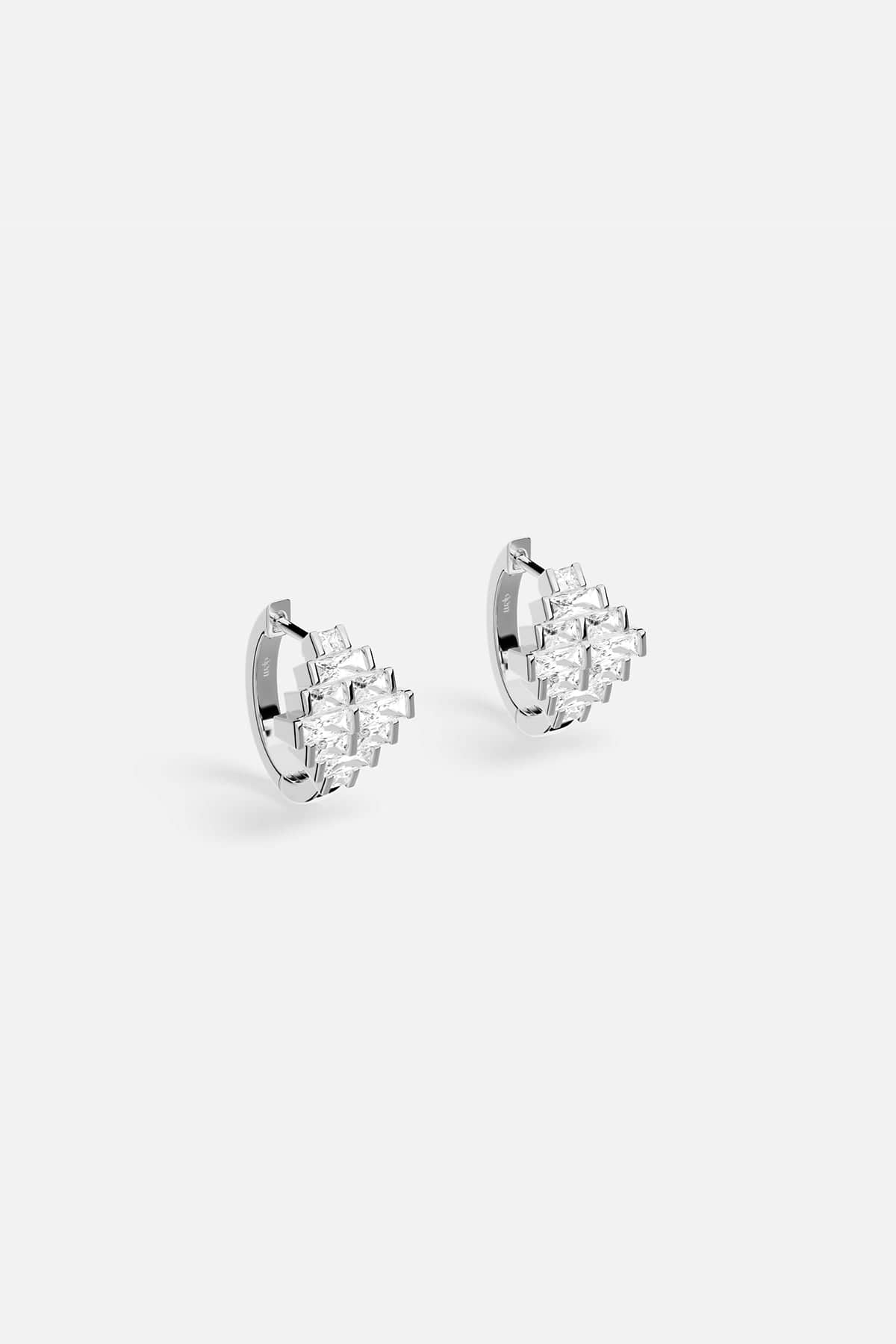 APM Monaco Art Deco Hoop Earrings
