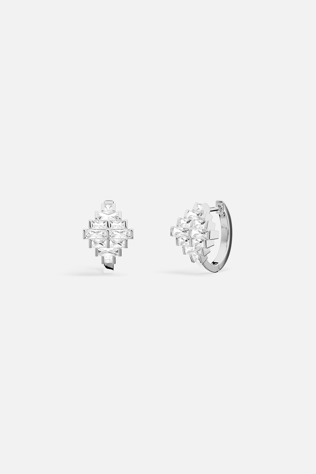 APM Monaco Art Deco Hoop Earrings