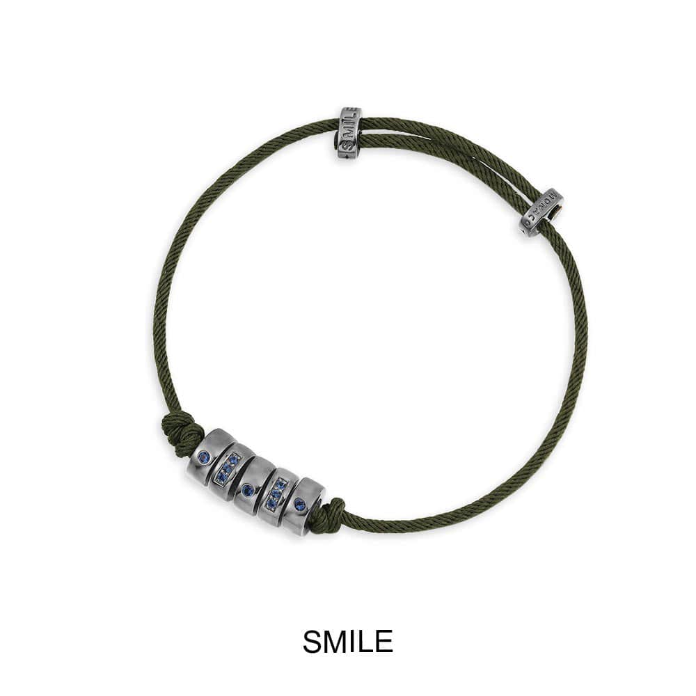 Mens  Micro Cord Adjustable Bracelet in Grey – Ativa Jewellery