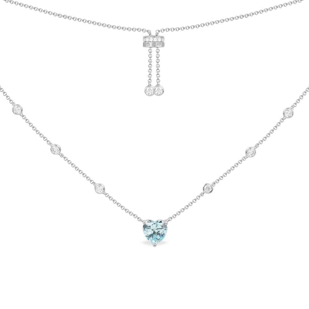 Blue Heart Adjustable Necklace | APM Monaco