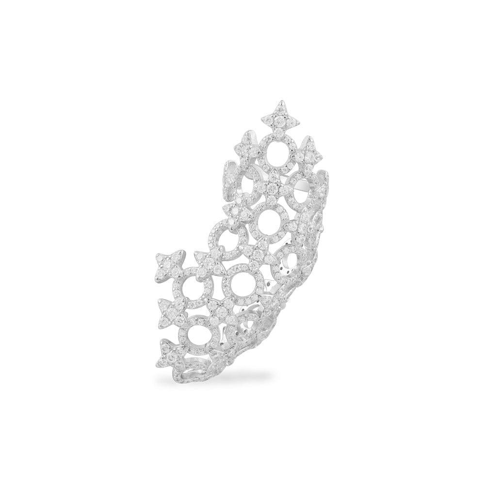 Single Météorites & Circles Ear Cuff - Silver | APM Monaco