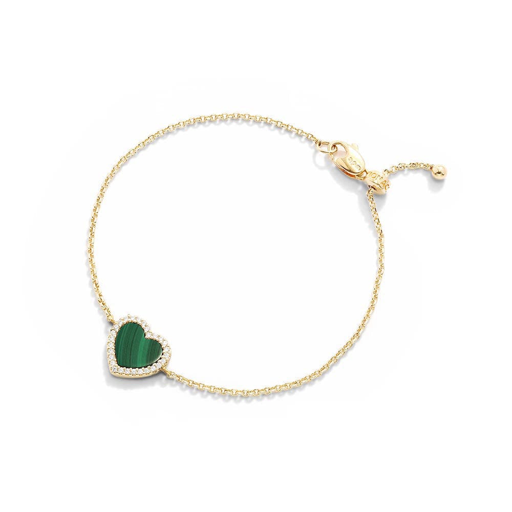 Malachite Heart Adjustable Bracelet | APM Monaco 