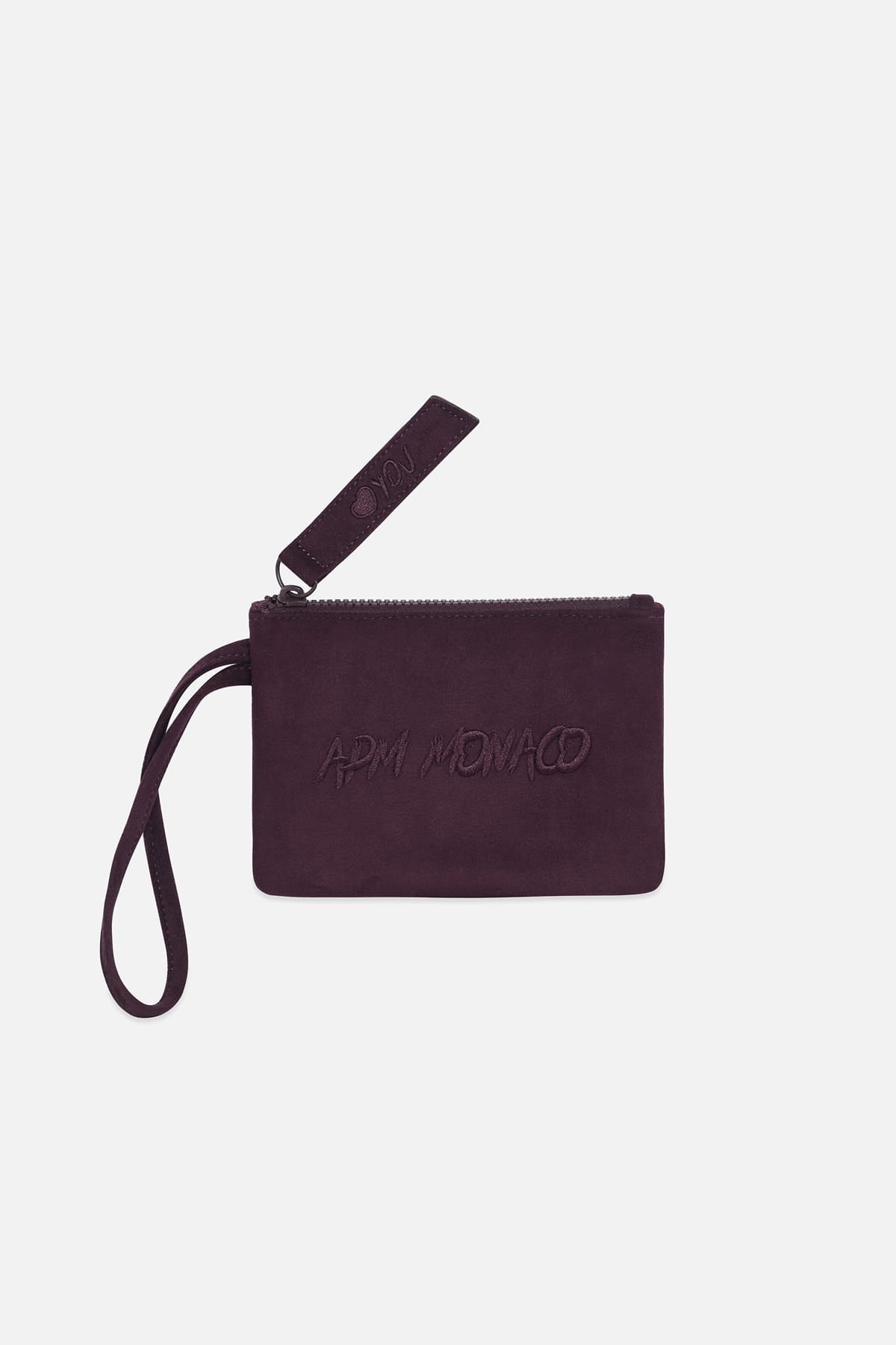 APM Monaco pouch in deep plum, an effortless everyday charm.