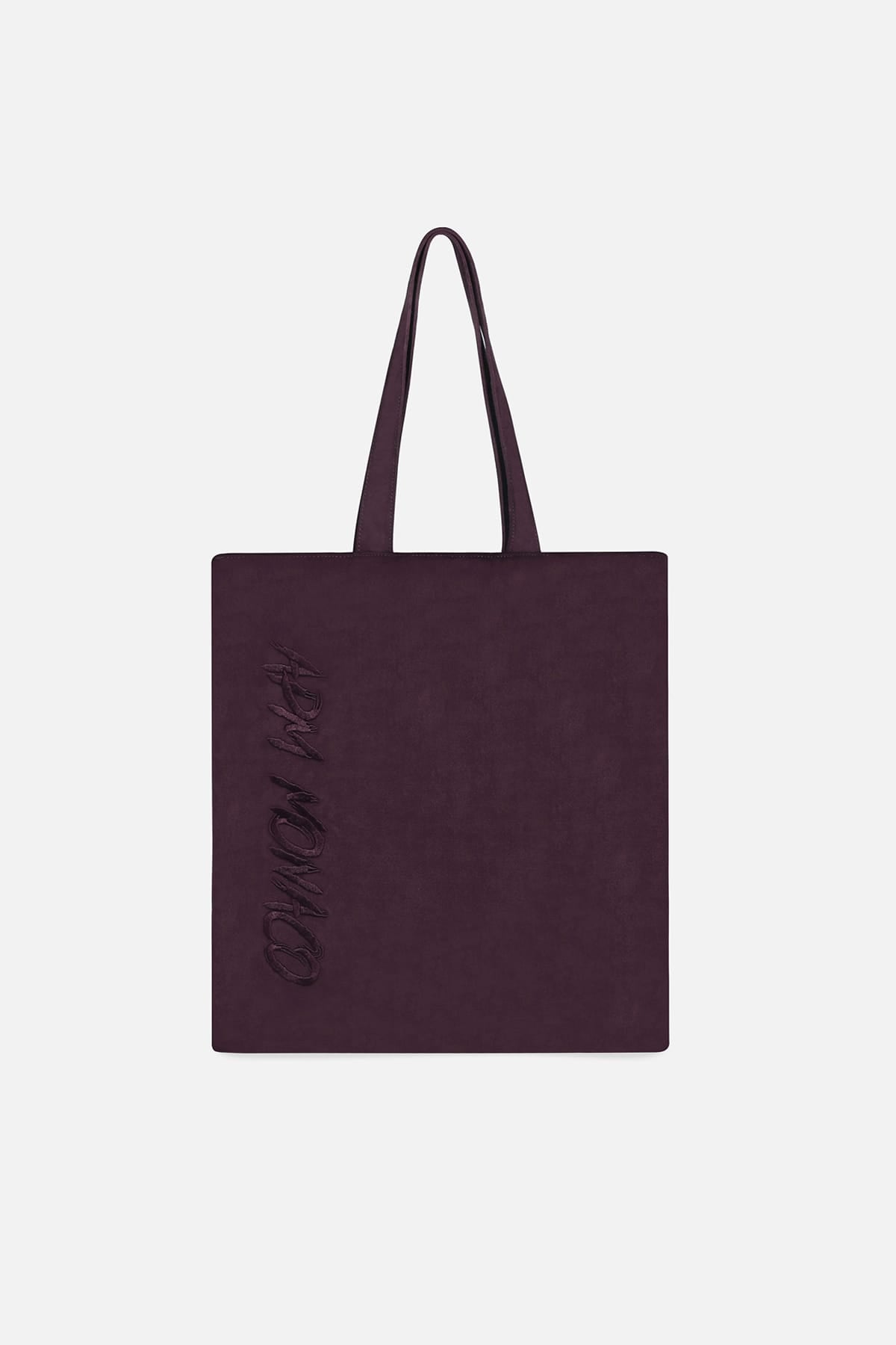 APM Monaco tote bag in deep plum, effortless everyday elegance with a signature touch.