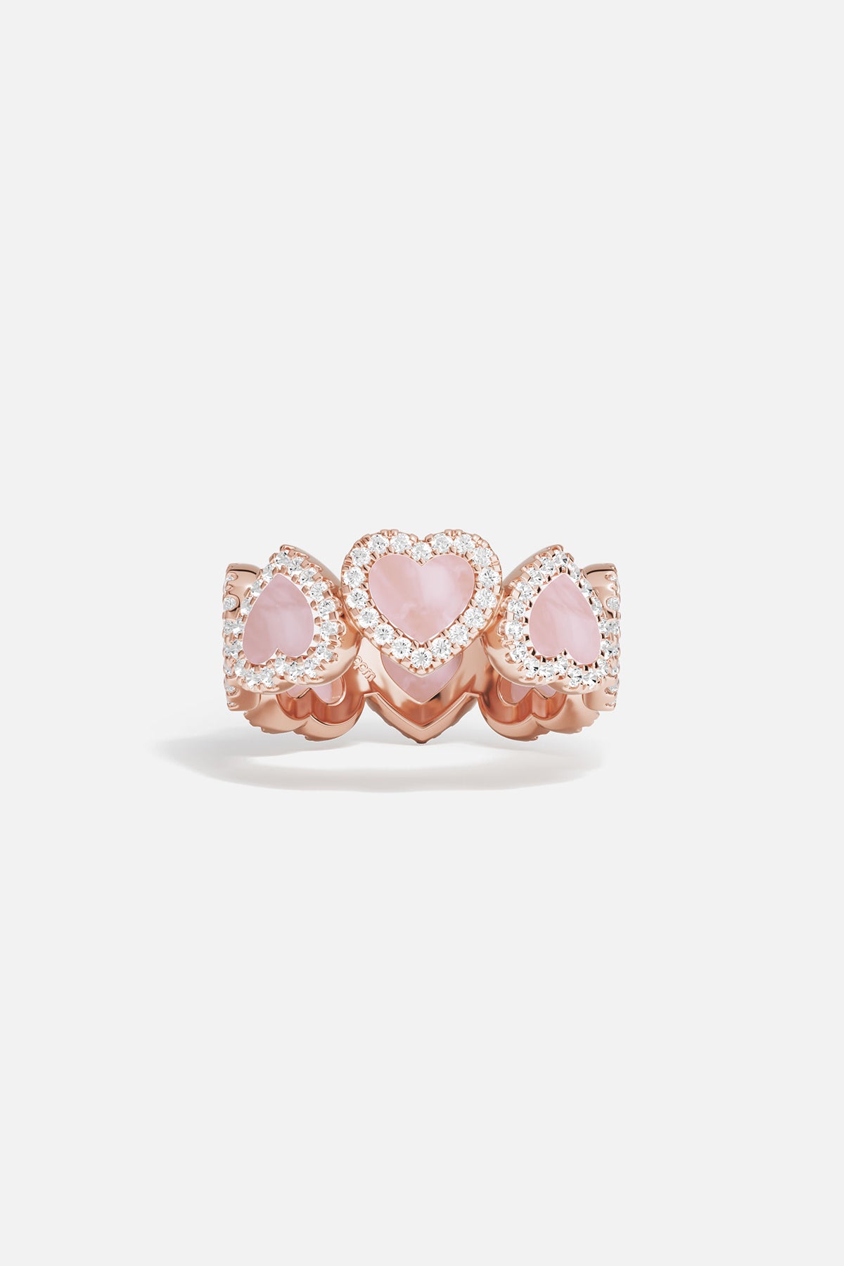 APM Heart Ring in rose color, a tender whisper of romance.