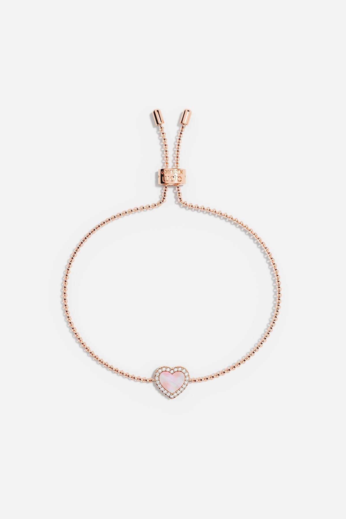 APM Heart Bracelet in rose color, a delicate whisper of romance.