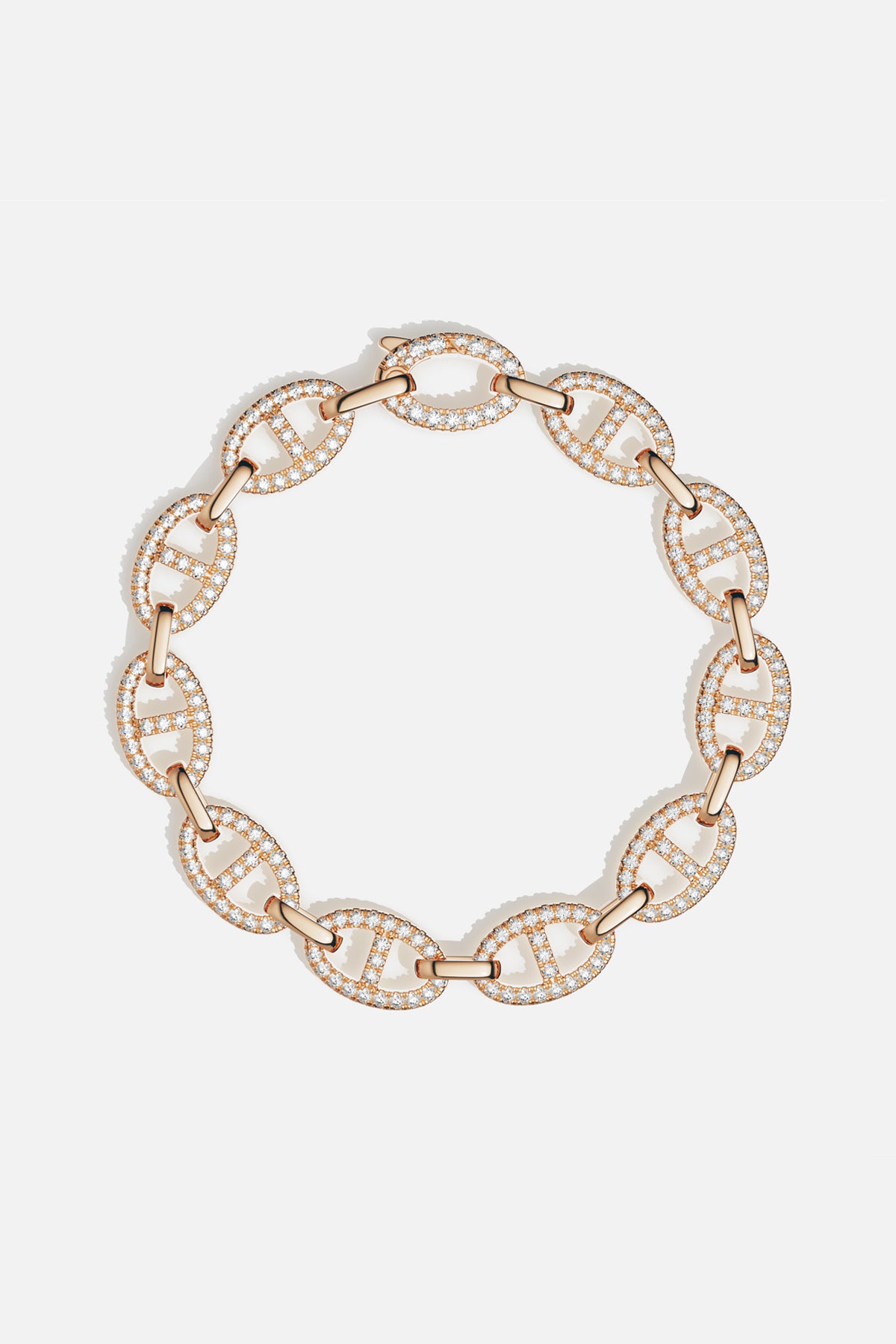 APM Marine Link Bracelet in rose color, sparkling with effortless modern allure.