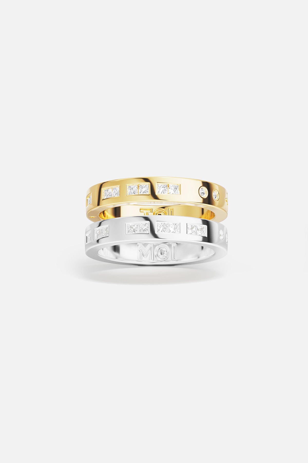APM Rings duo in two colors, a shimmering promise of Toi et Moi.